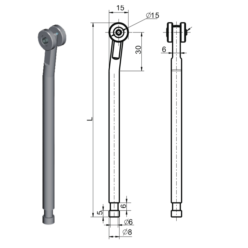 LG002A Aksesori Kunci Industri Batang Penghubung